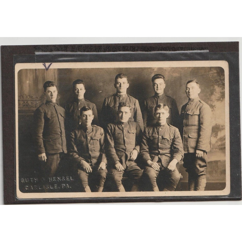 WWI Soldiers Group Real Photo Guth & Hensel Carlisle PA 1917-1918